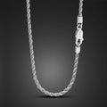 The Classic Rope Chain - 3mm Rope Chain - Sterling Silver