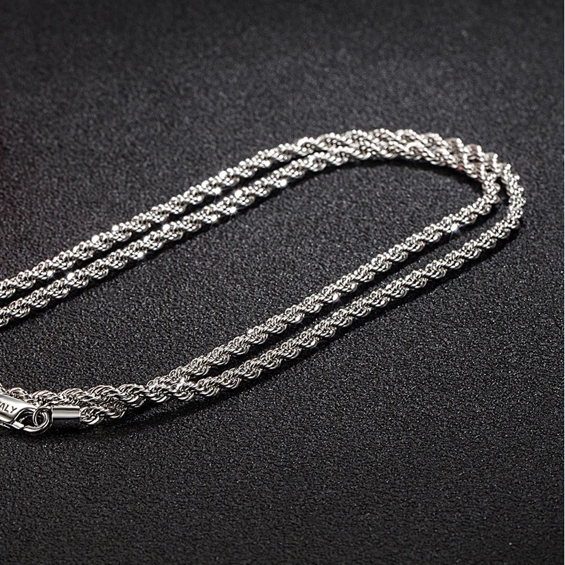 The Classic Rope Chain - 3mm Rope Chain - Sterling Silver